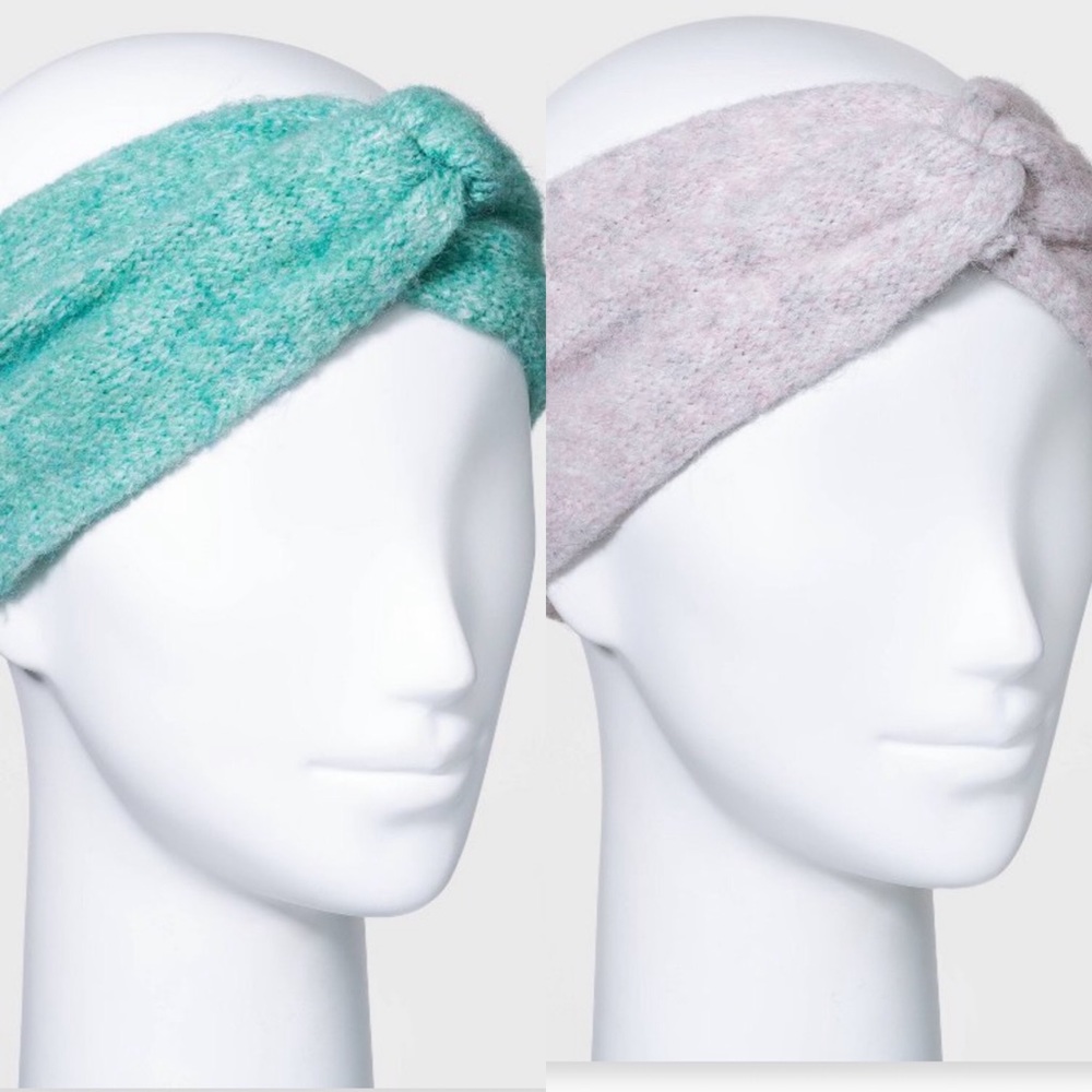 Two ear warmers/turban headbands